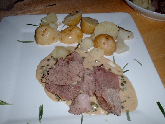 mutton with caper sauce